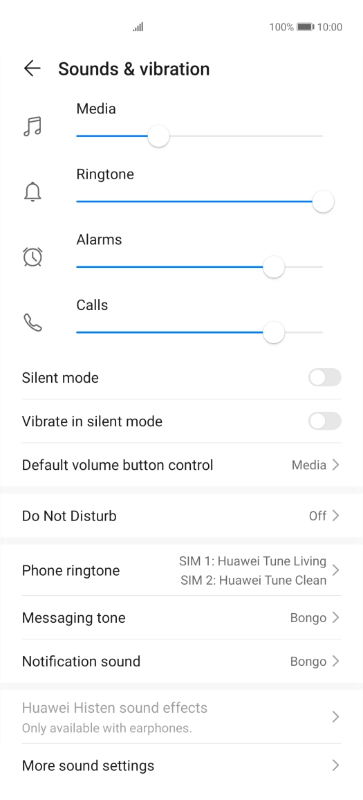 Press Phone ringtone. Press Phone ringtone.