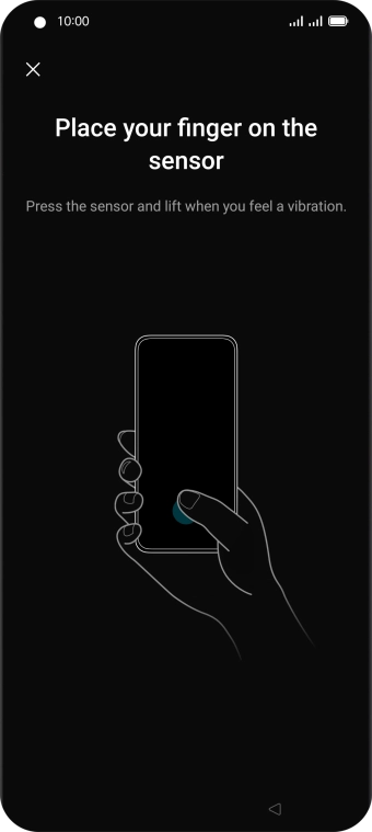Follow the instructions on the screen to create the phone lock code using your fingerprint. Follow the instructions on the screen to create the phone lock code using your fingerprint.