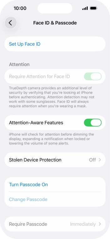 Press Turn Passcode On and key in a phone lock code of your own choice twice. Press Turn Passcode On and key in a phone lock code of your own choice twice.