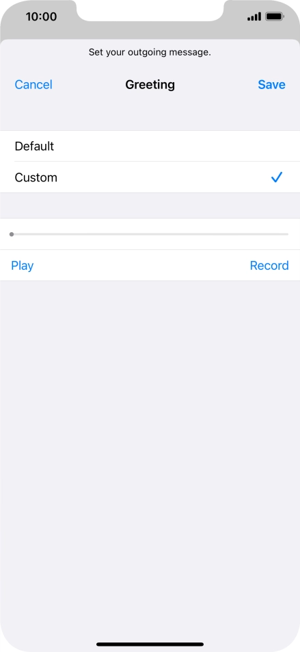 Press Play to play back your greeting. Press Play to play back your greeting.