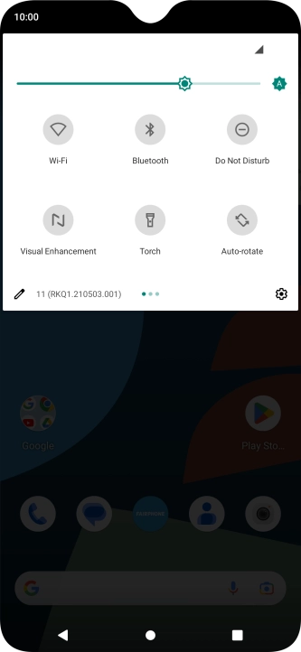 Press the settings icon. Press the settings icon.