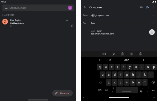 Press the required contact. Press the required contact.