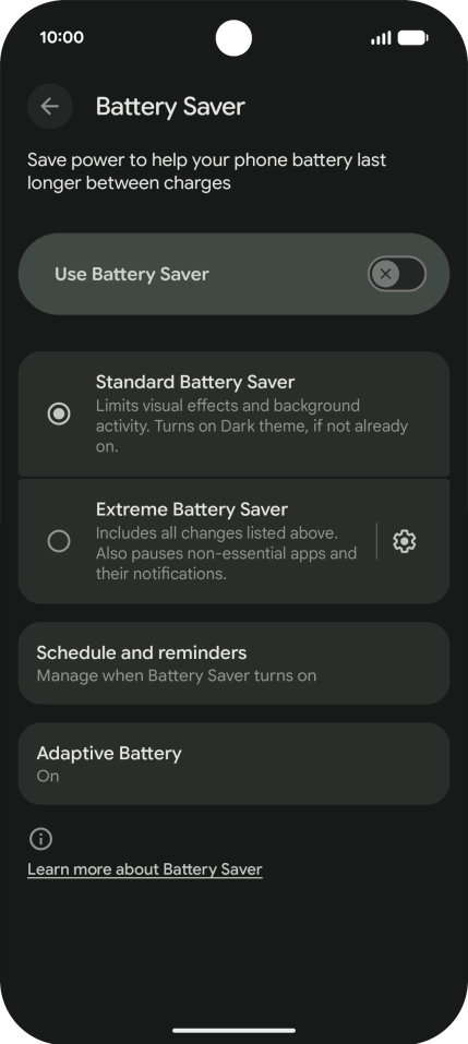 Press the required settings to turn them on or off. Press the required settings to turn them on or off.