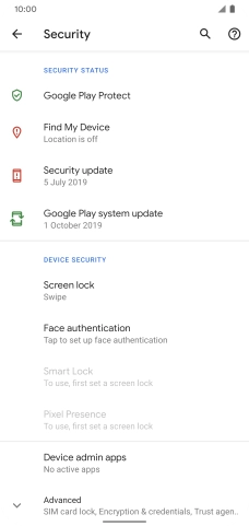 Press Screen lock. Press Screen lock.
