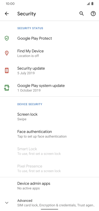Press Screen lock. Press Screen lock.