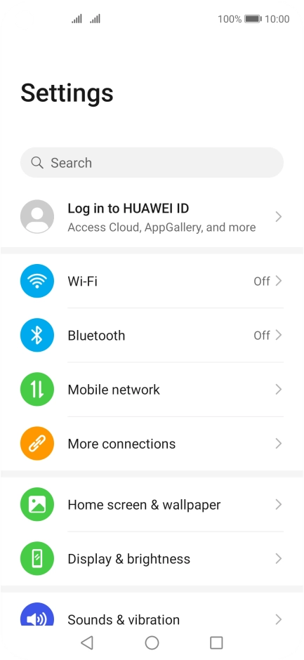 Press Mobile network. Press Mobile network.