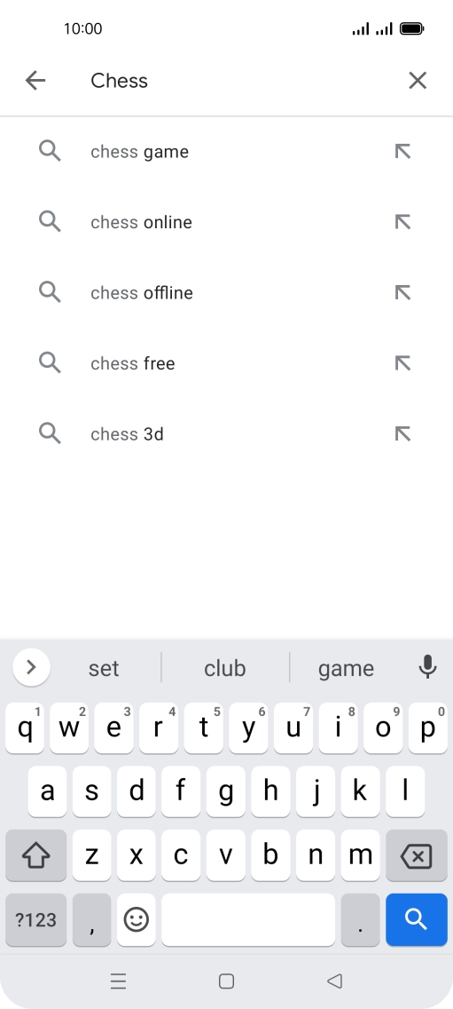 Key in the name or subject of the required app and press the search icon. Key in the name or subject of the required app and press the search icon.