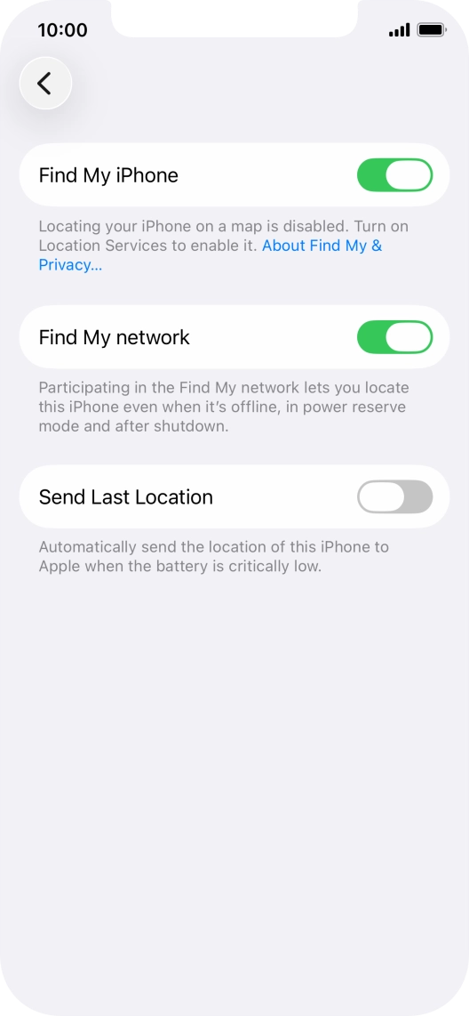 Press the indicator next to Press the indicator next to