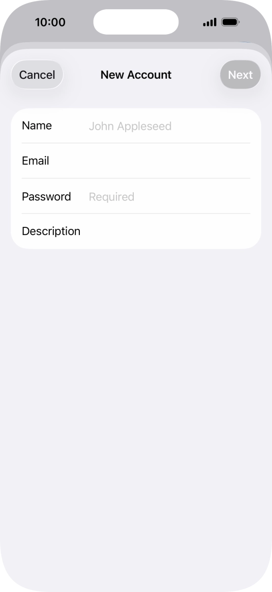 Press Name and key in the required sender name. Press Name and key in the required sender name.