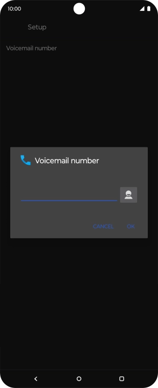 Key in +447953222222 and press OK. Key in +447953222222 and press OK.