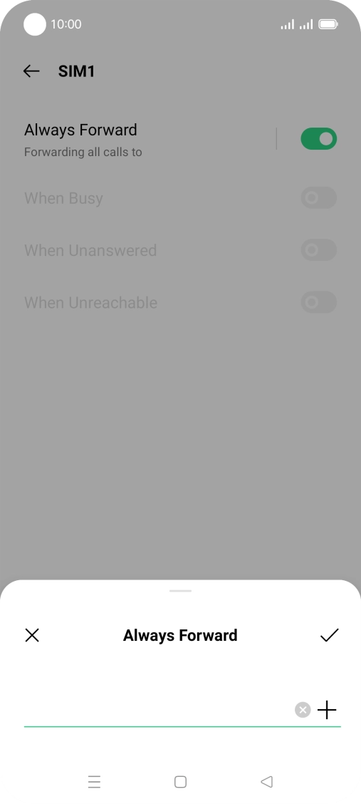 Press the confirm icon. Press the confirm icon.