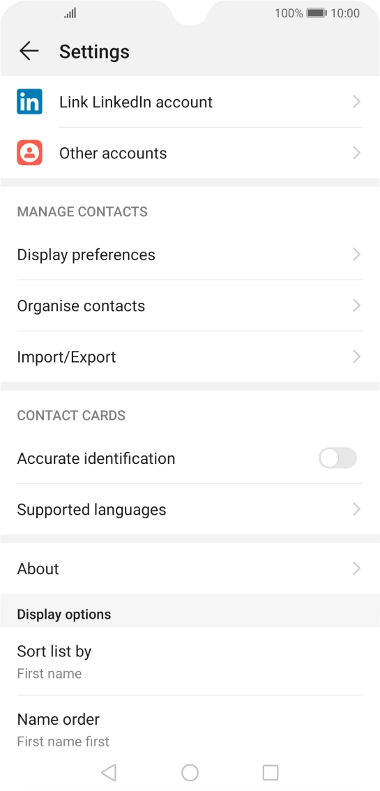 Press Import/Export. Press Import/Export.