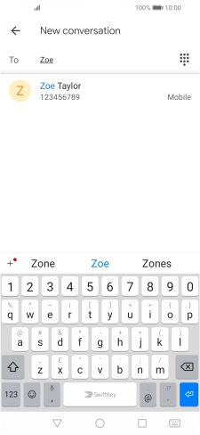 Press the required contact. Press the required contact.