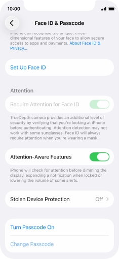 Press Turn Passcode On and key in a phone lock code of your own choice twice. Press Turn Passcode On and key in a phone lock code of your own choice twice.