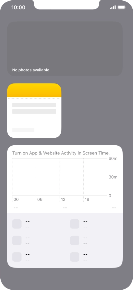 Press and hold the required Widget Stack. Press and hold the required Widget Stack.