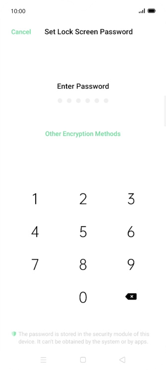 Press Other Encryption Methods. Press Other Encryption Methods.