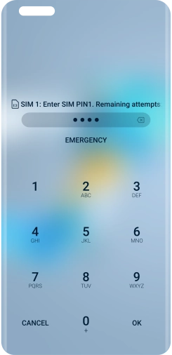If you're asked to key in your PIN, do so and press OK. The default PIN is 1111. If you're asked to key in your PIN, do so and press OK. The default PIN is 1111.