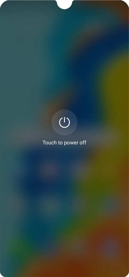 Press Touch to power off. Press Touch to power off.