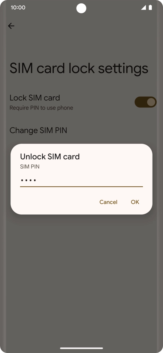 Key in your PIN and press OK. The default PIN is 1111. Key in your PIN and press OK. The default PIN is 1111.