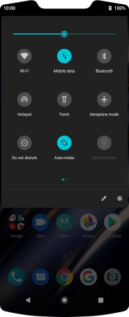 Press the settings icon. Press the settings icon.