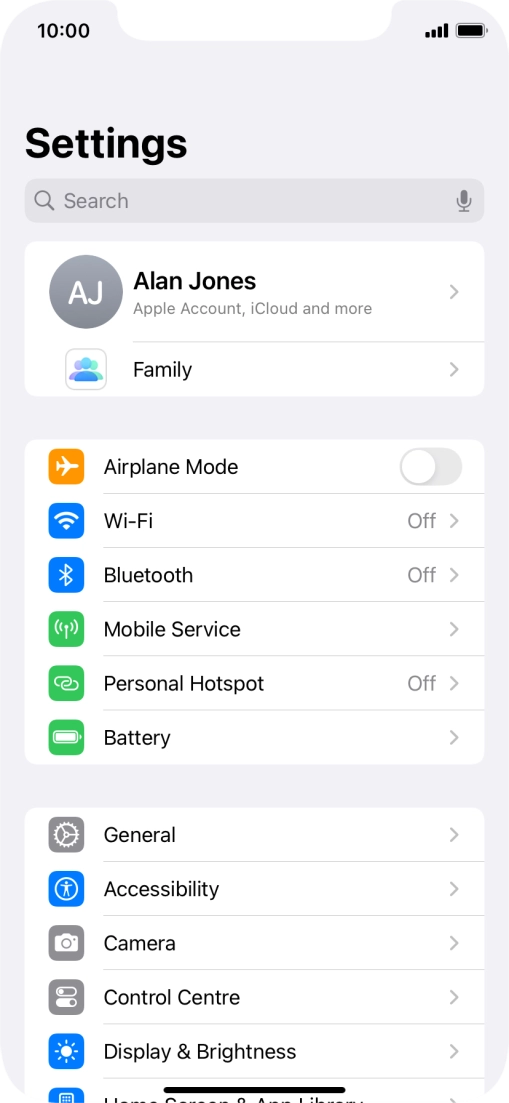 Press Display & Brightness. Press Display & Brightness.