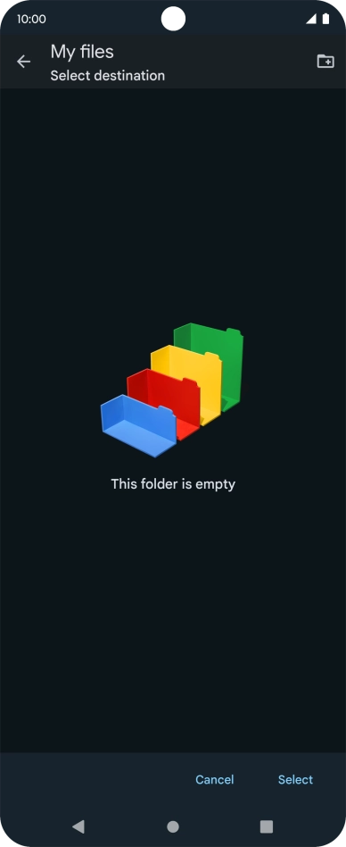 To create a new folder, press the new folder icon and follow the instructions on the screen to create a new folder. To create a new folder, press the new folder icon and follow the instructions on the screen to create a new folder.