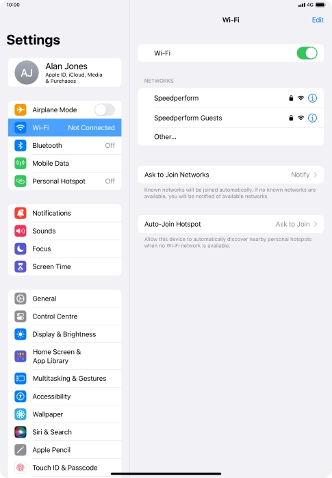 Press the required Wi-Fi network and key in the password for the Wi-Fi network. Press the required Wi-Fi network and key in the password for the Wi-Fi network.