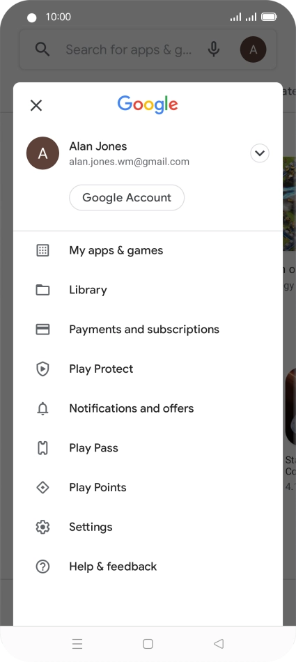 Press My apps & games. Press My apps & games.