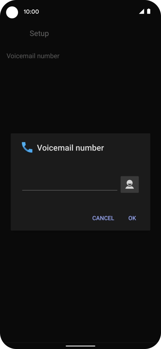 Key in +447953222222 and press OK. Key in +447953222222 and press OK.