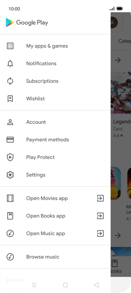 Press My apps & games. Press My apps & games.