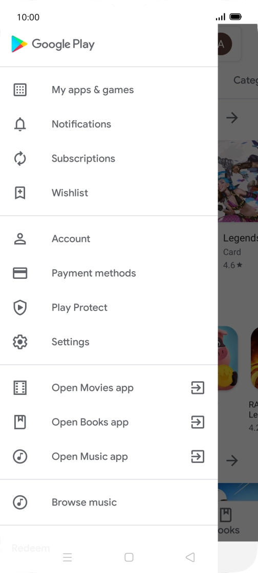 Press My apps & games. Press My apps & games.
