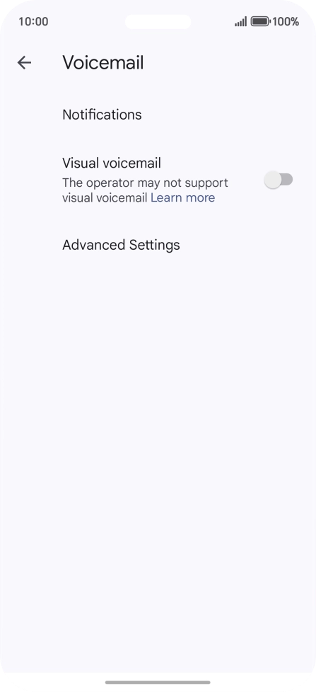 Press Advanced Settings. Press Advanced Settings.