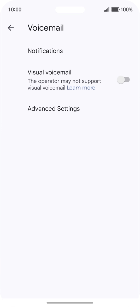 Press Advanced Settings. Press Advanced Settings.