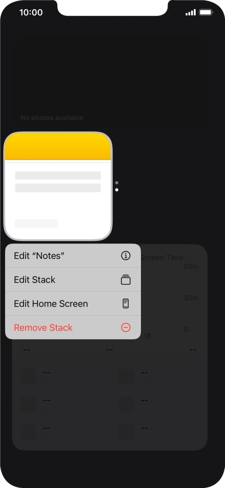 Press Edit Stack. Press Edit Stack.