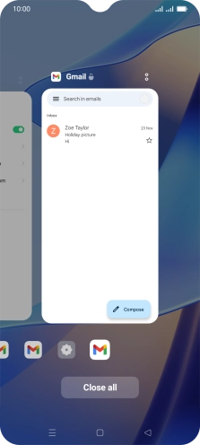 To end one running application, slide your finger upwards on the required application. To end one running application, slide your finger upwards on the required application.