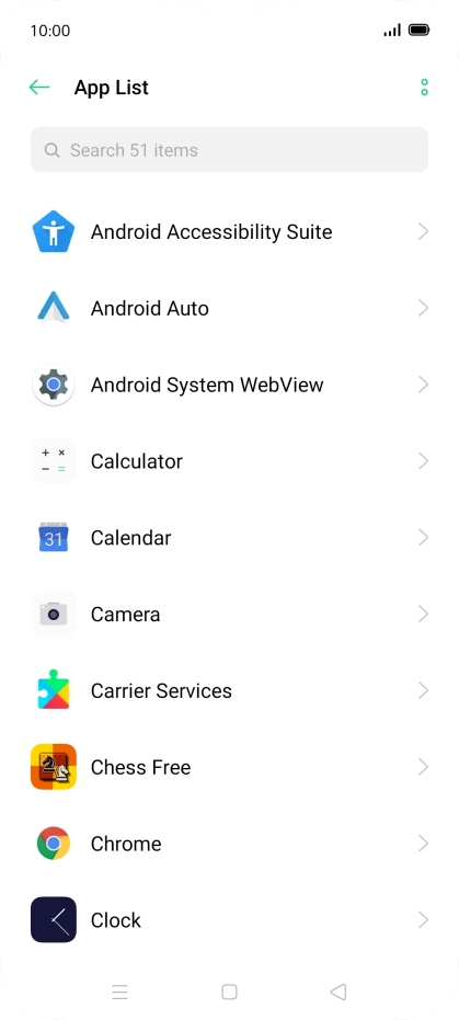 Press the required app. Press the required app.