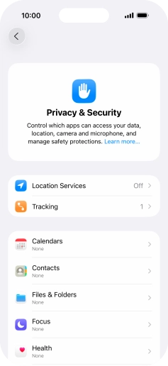 Press Location Services. Press Location Services.