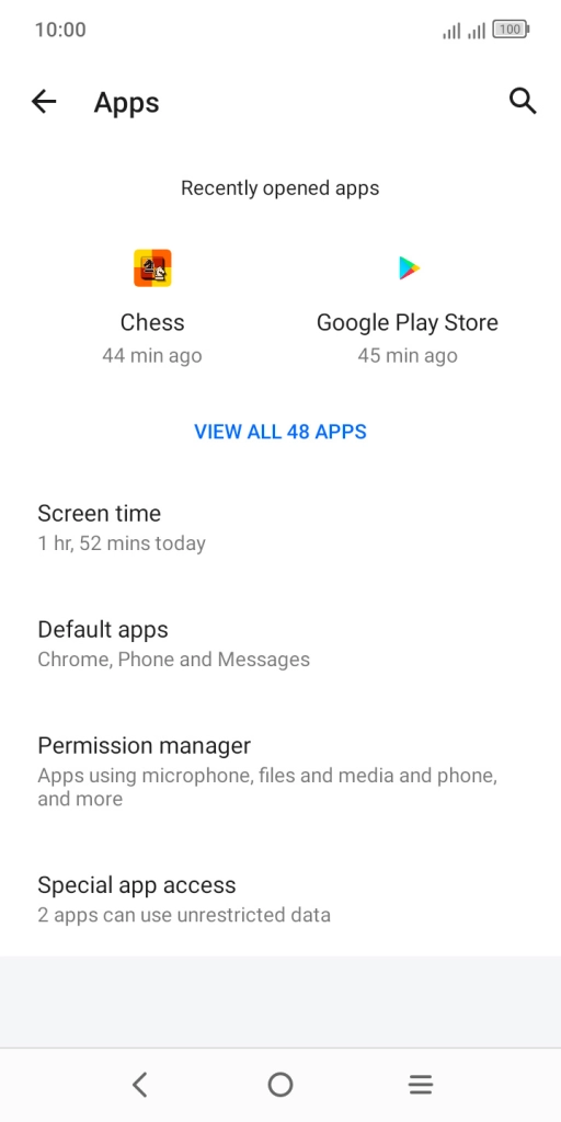 Press VIEW ALL APPS. Press VIEW ALL APPS.