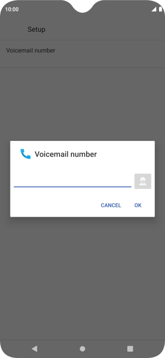 Key in +447953222222 and press OK. Key in +447953222222 and press OK.