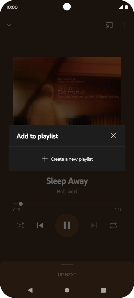 Press Create a new playlist. Press Create a new playlist.