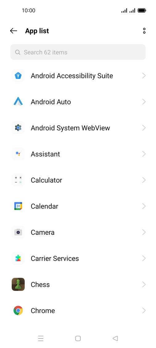 Press the required app. Press the required app.