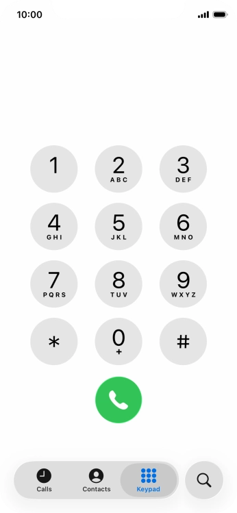 Key in **21*222# and press the call icon. Key in **21*222# and press the call icon.