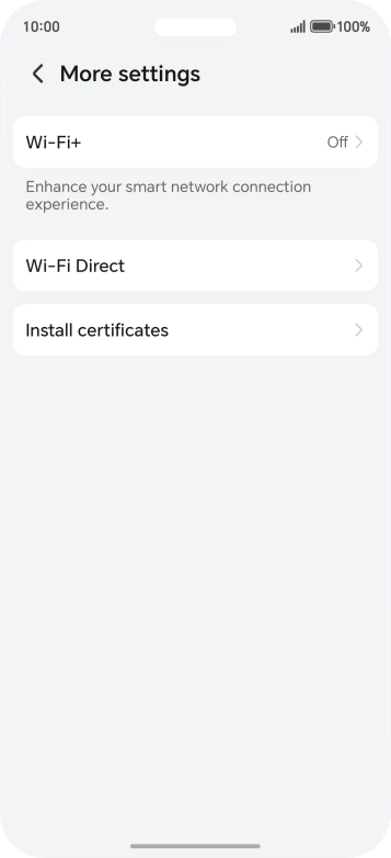 Press Wi-Fi+. Press Wi-Fi+.