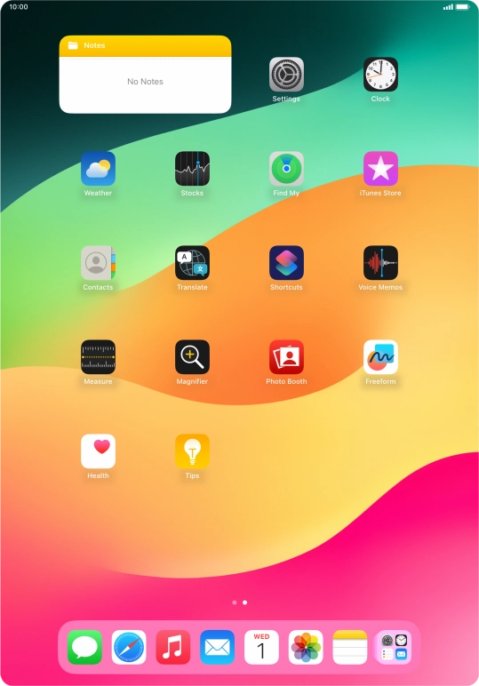 If you're using a Widget Stack: slide up or down on the stack to select the required widget. If you're using a Widget Stack: slide up or down on the stack to select the required widget.