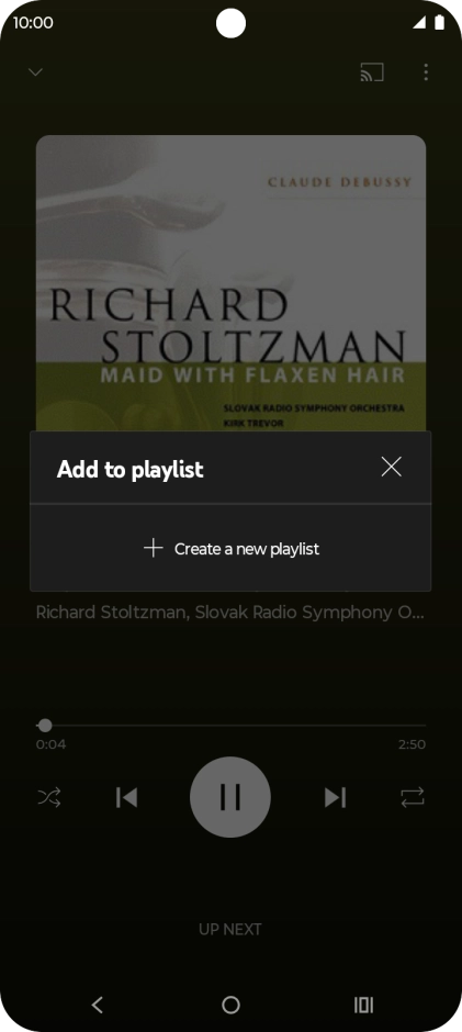 Press Create a new playlist. Press Create a new playlist.