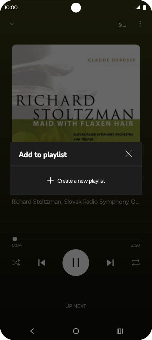 Press Create a new playlist. Press Create a new playlist.
