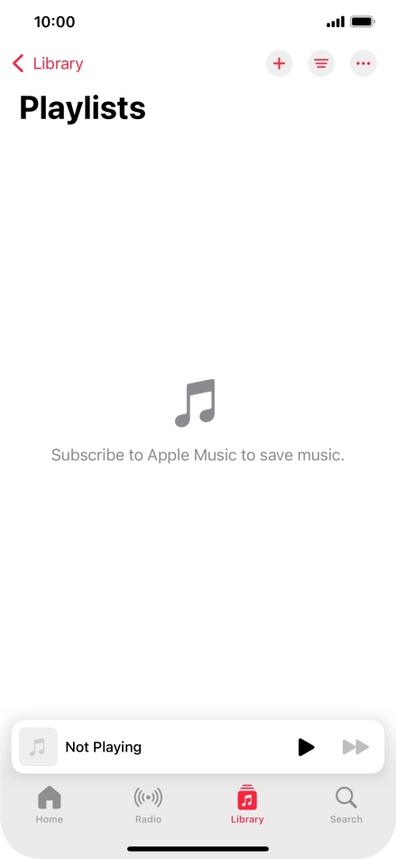 Press the new playlist icon. Press the new playlist icon.
