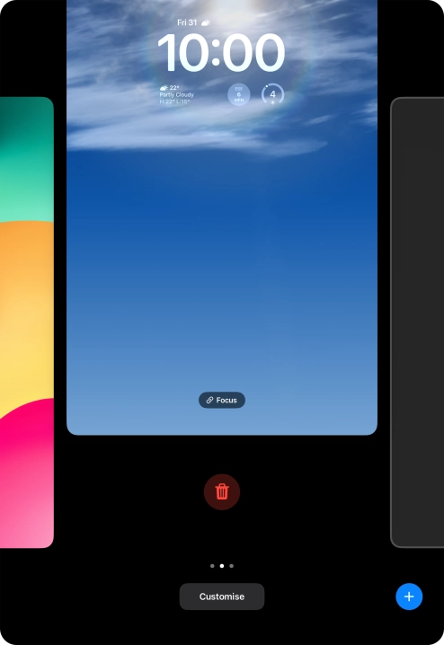 Press the delete icon. Press the delete icon.