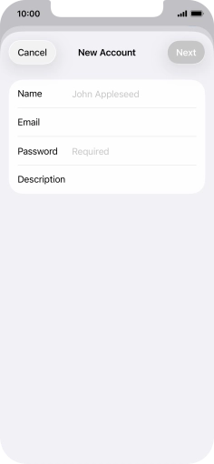 Press Name and key in the required sender name. Press Name and key in the required sender name.
