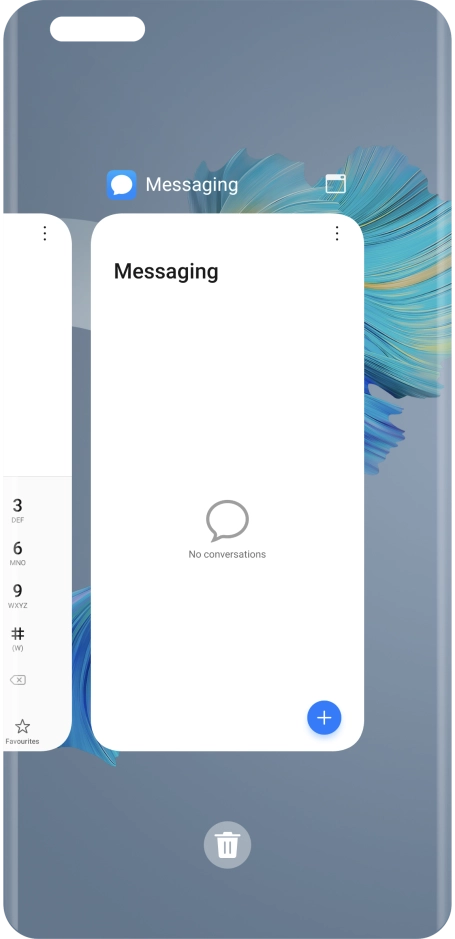 To end one running application, slide your finger upwards on the required application. To end one running application, slide your finger upwards on the required application.
